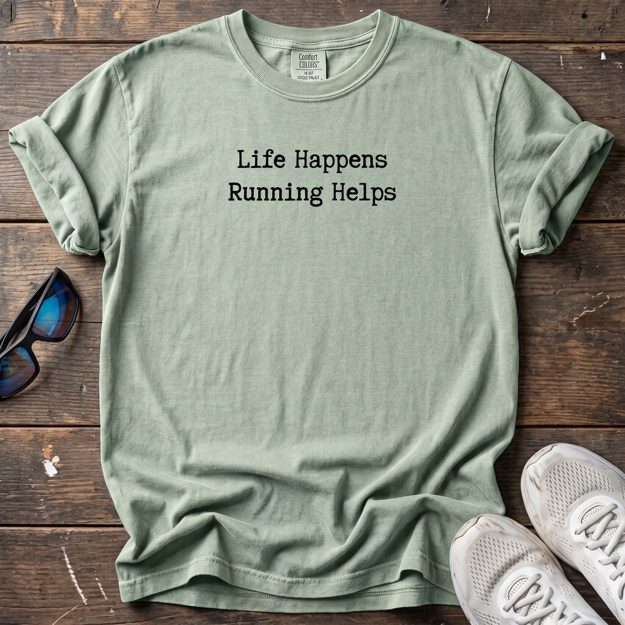 Life Happens, Running Helps Tee — Bay