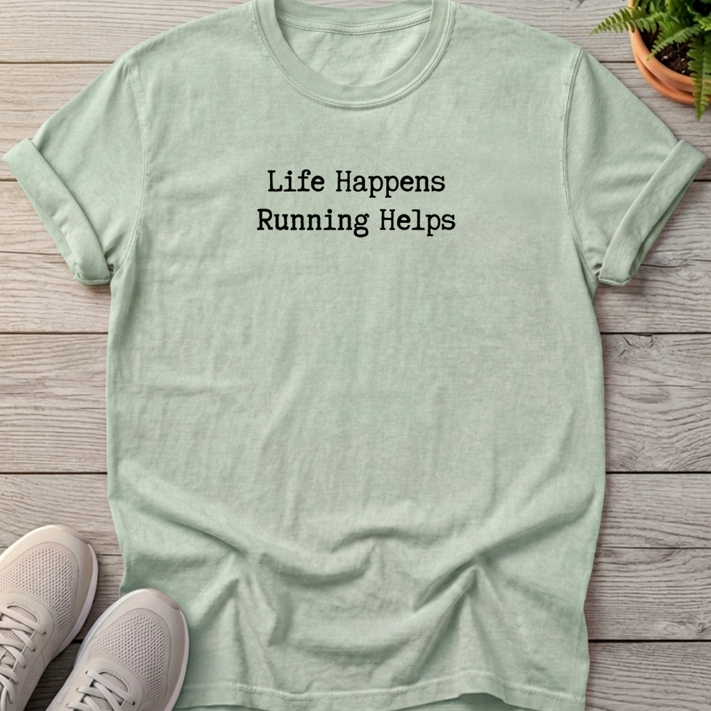 Life Happens, Running Helps Tee — Bay