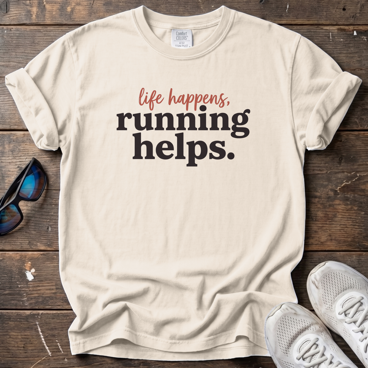Life Happens Tee — Ivory