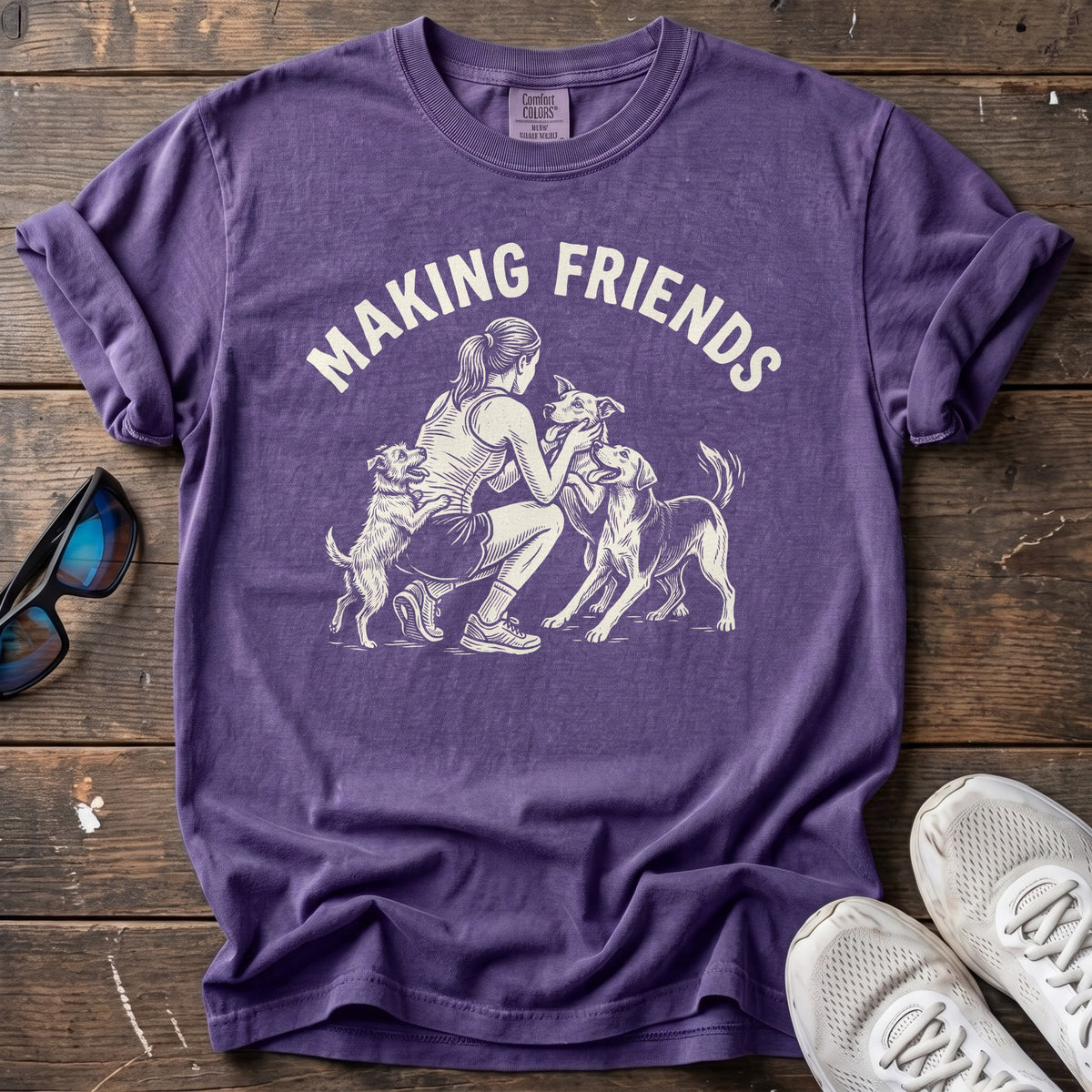 Making Friends Tee — Grape