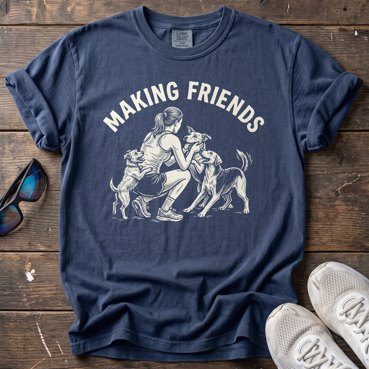 Making Friends Tee — True Navy