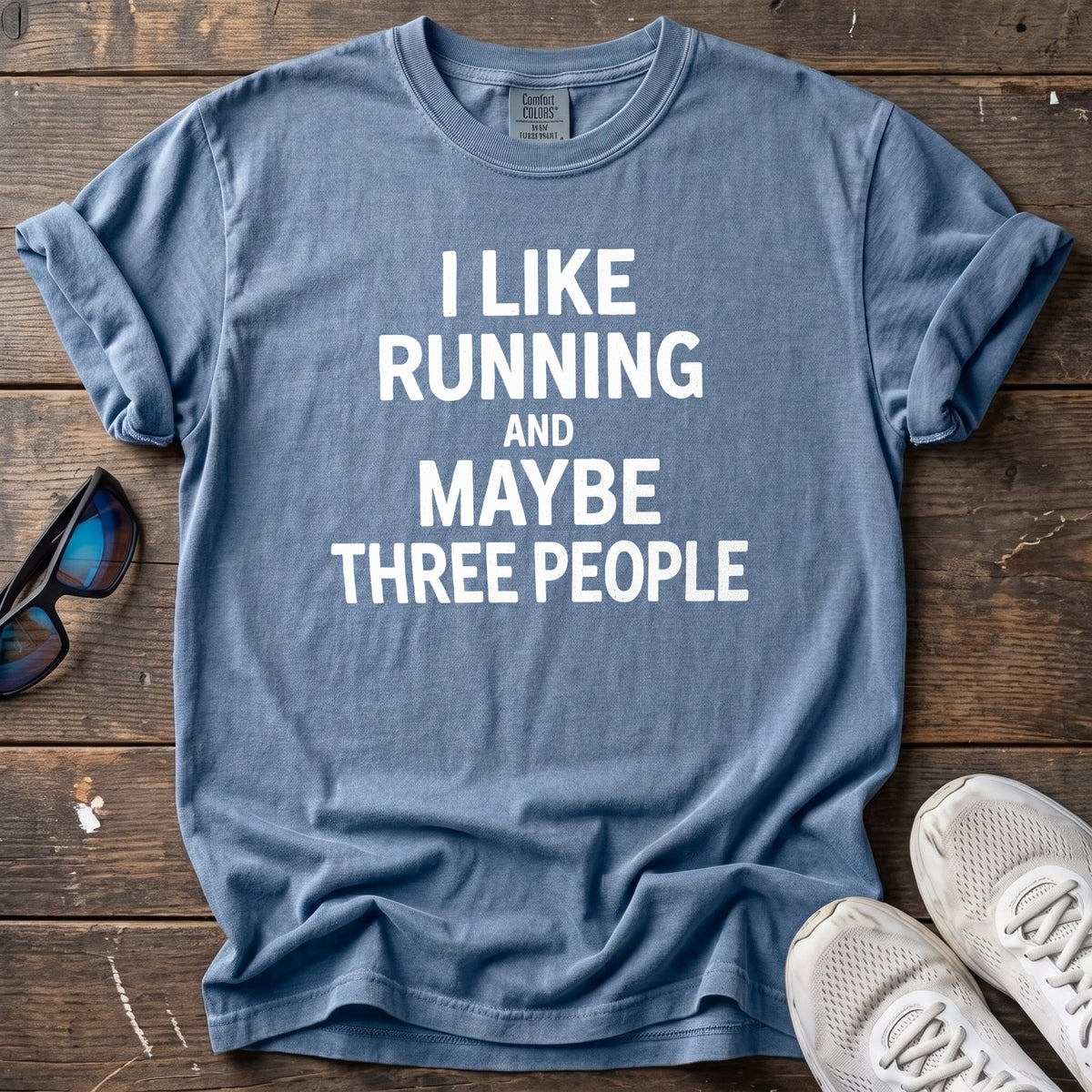 Maybe Three People Tee — Blue Jean