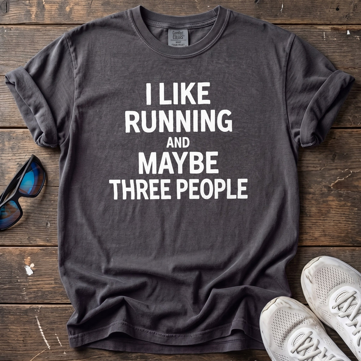 Maybe Three People Tee — Graphite