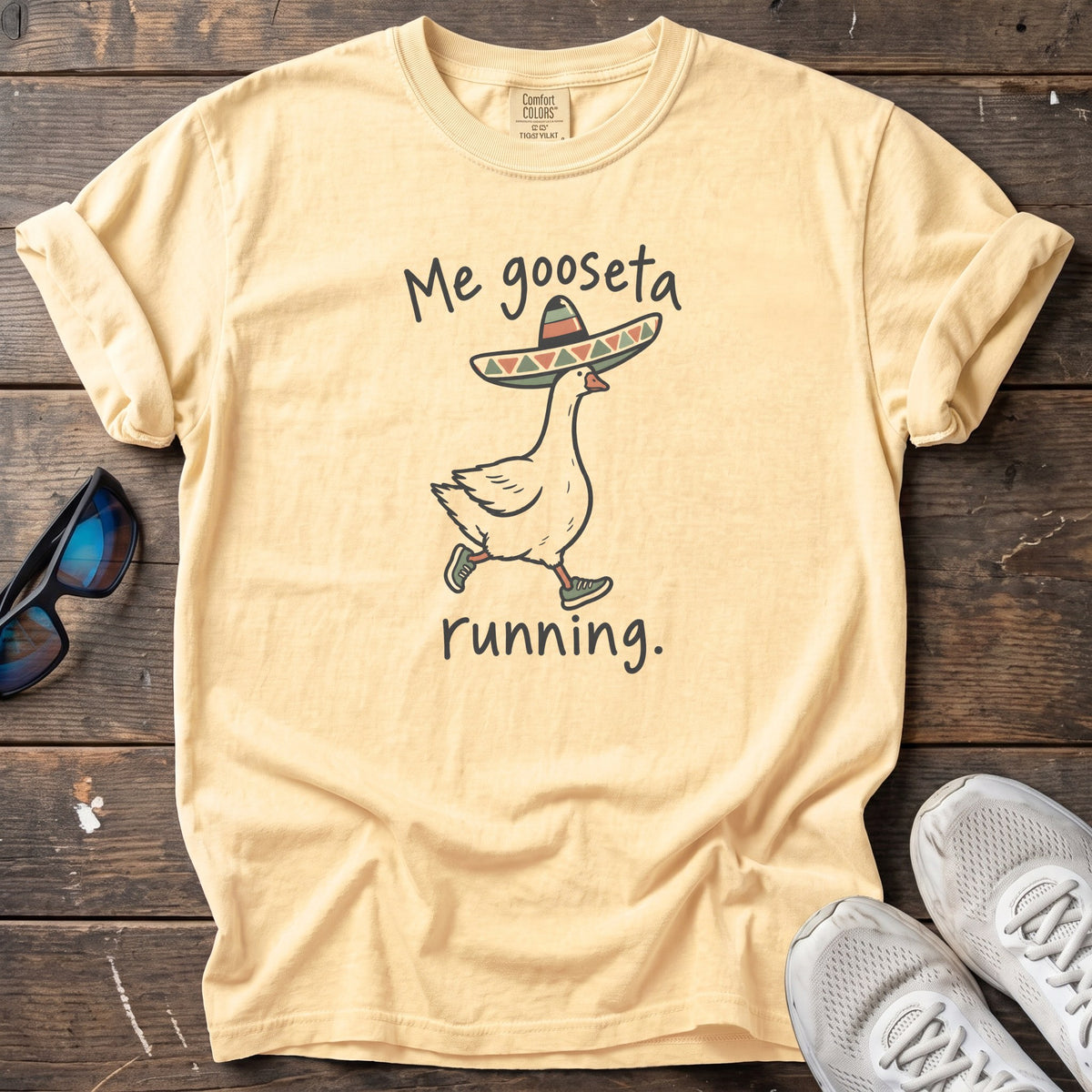 Me Gooseta Running Tee — Butter