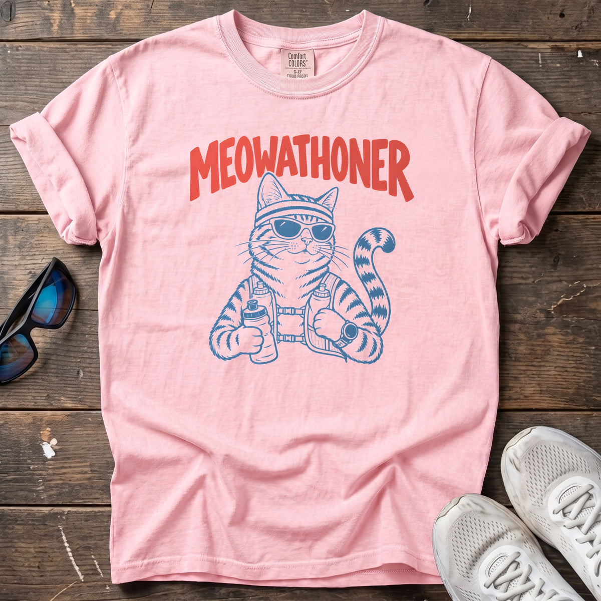 Meowathoner Tee — Blossom