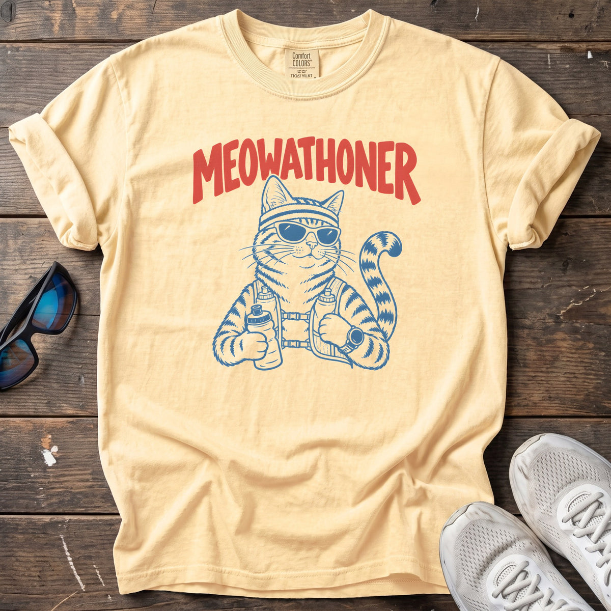 Meowathoner Tee — Butter