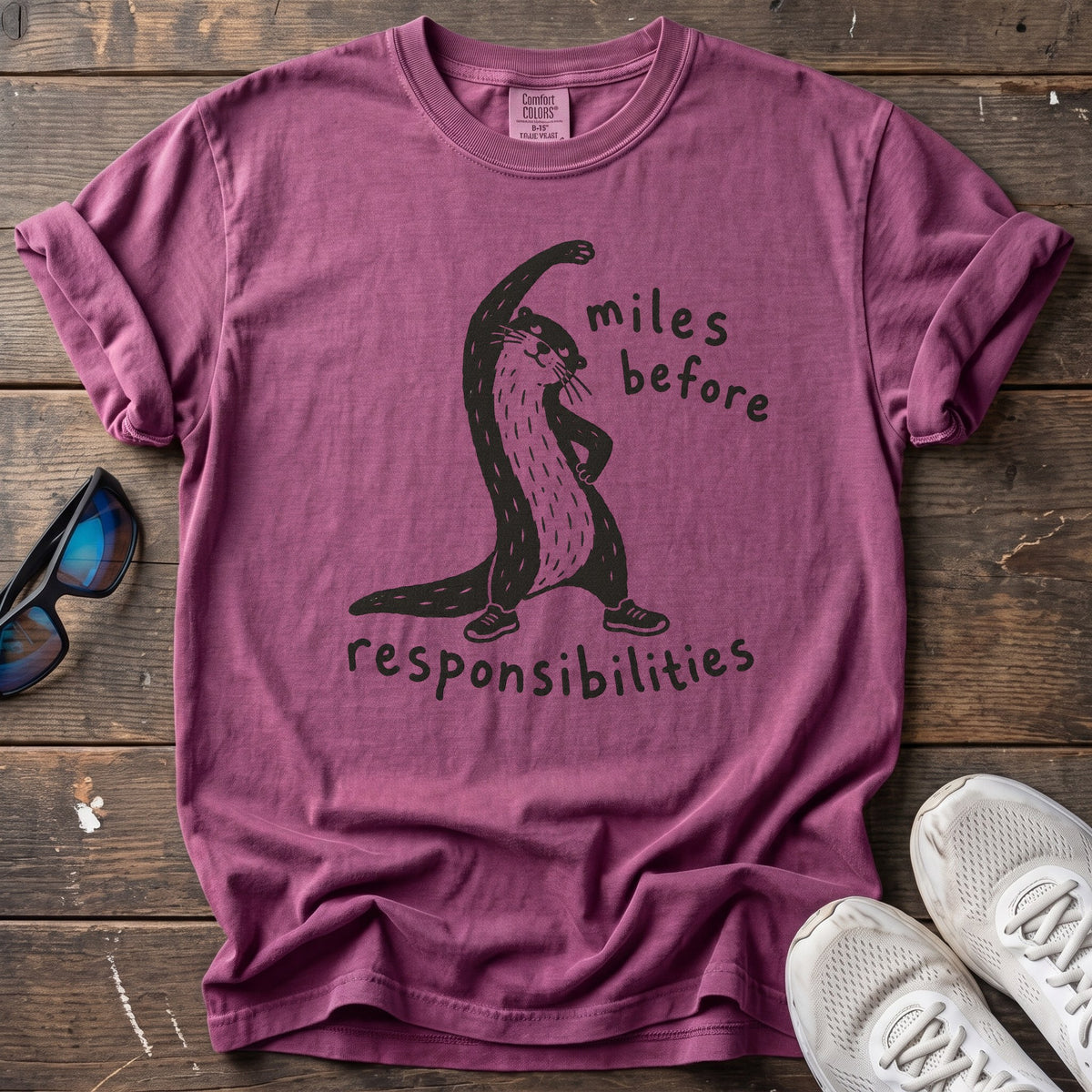 Miles Before Responsibilities Tee — Berry