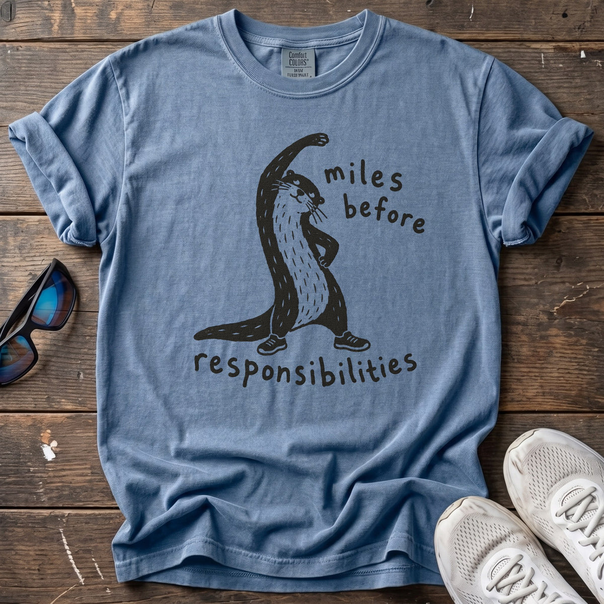Miles Before Responsibilities Tee — Blue Jean