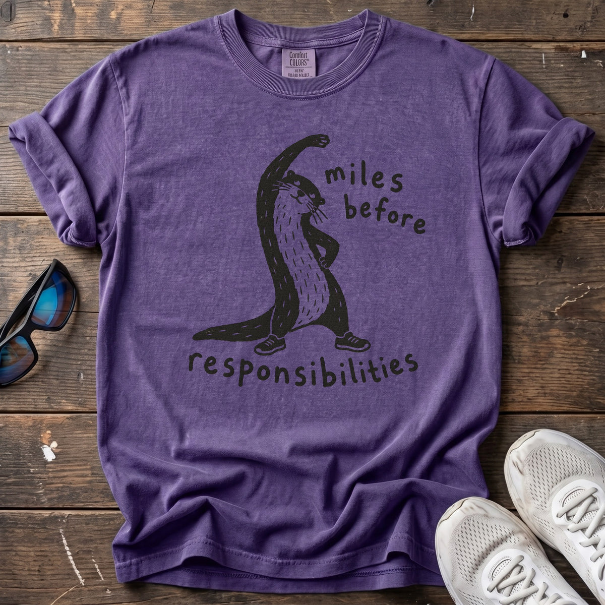Miles Before Responsibilities Tee — Grape