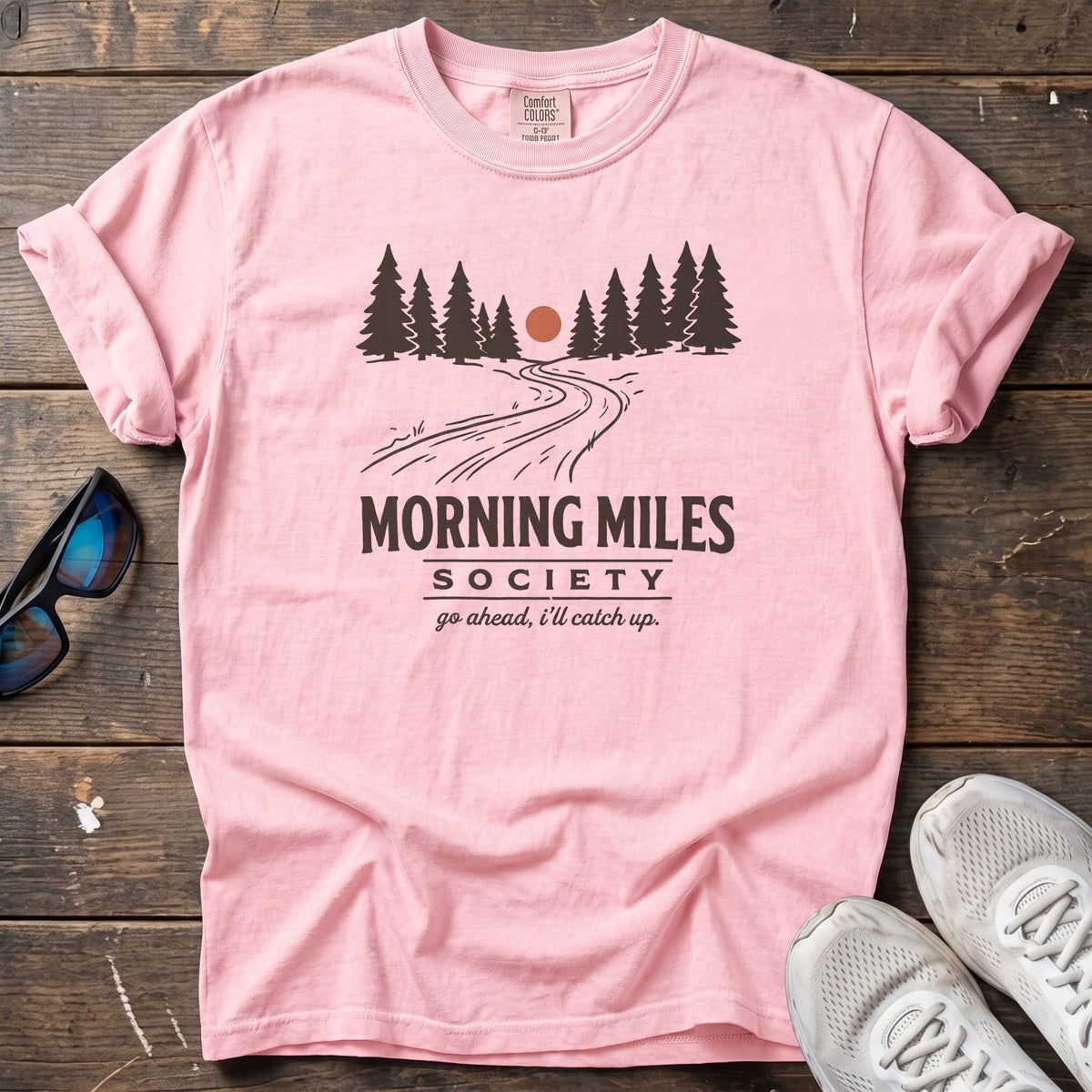 Morning Miles Society Tee — Blossom