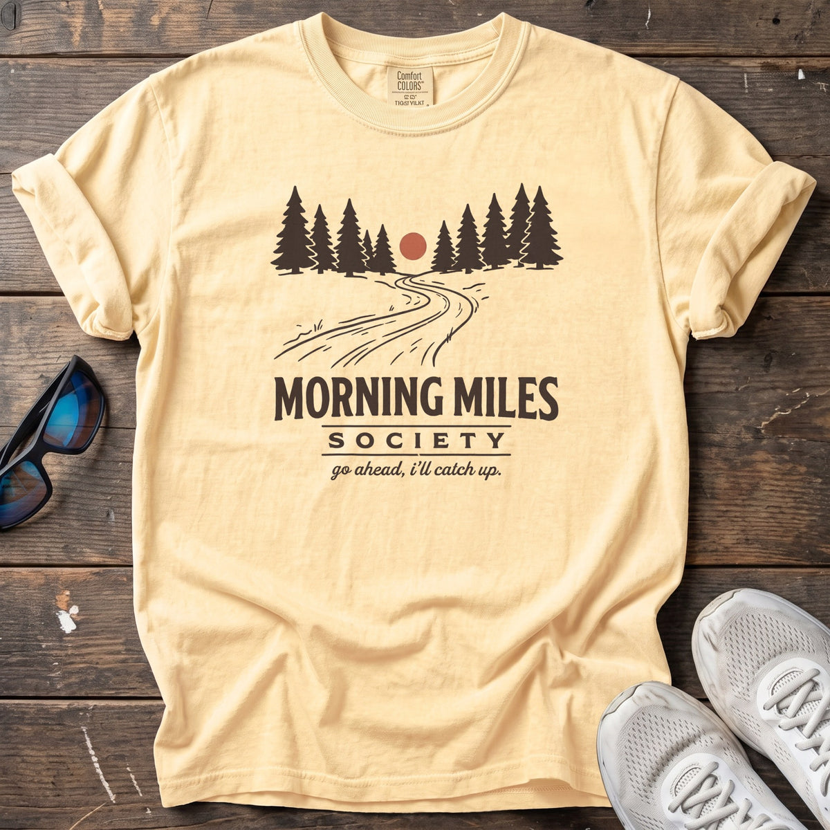 Morning Miles Society Tee — Butter