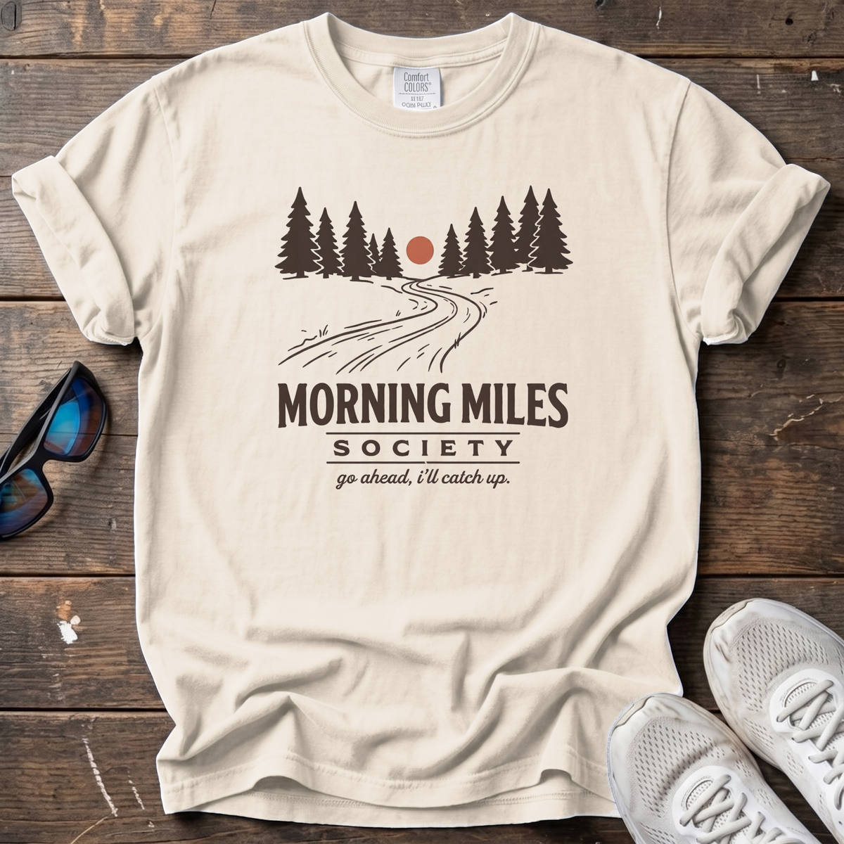 Morning Miles Society Tee — Ivory