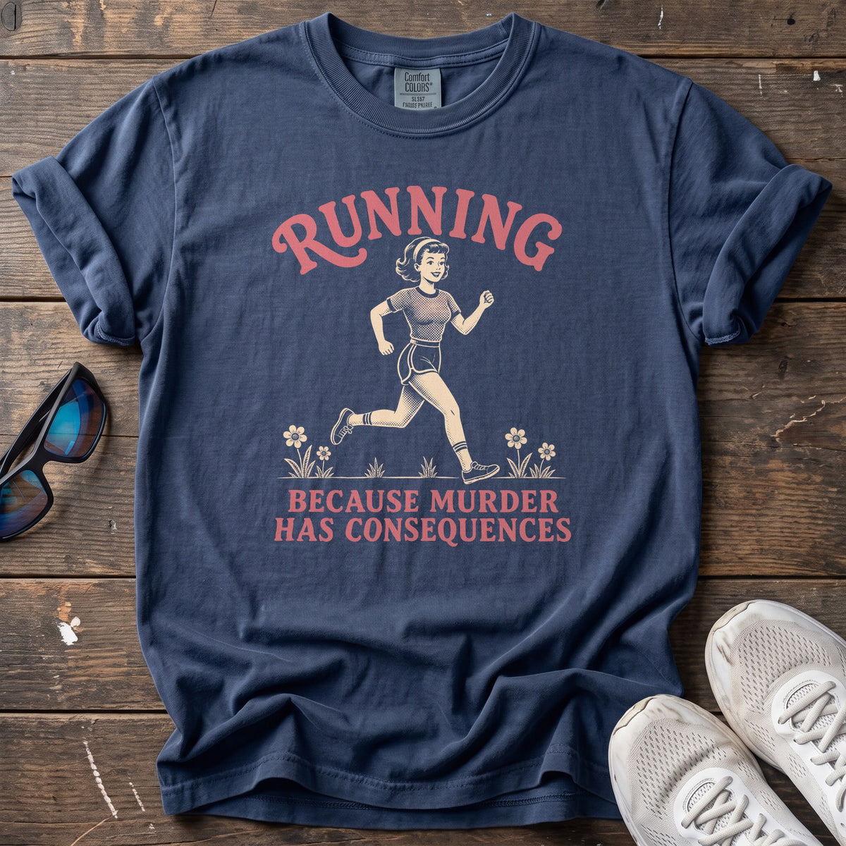 Murder Has Consequences Tee — True Navy