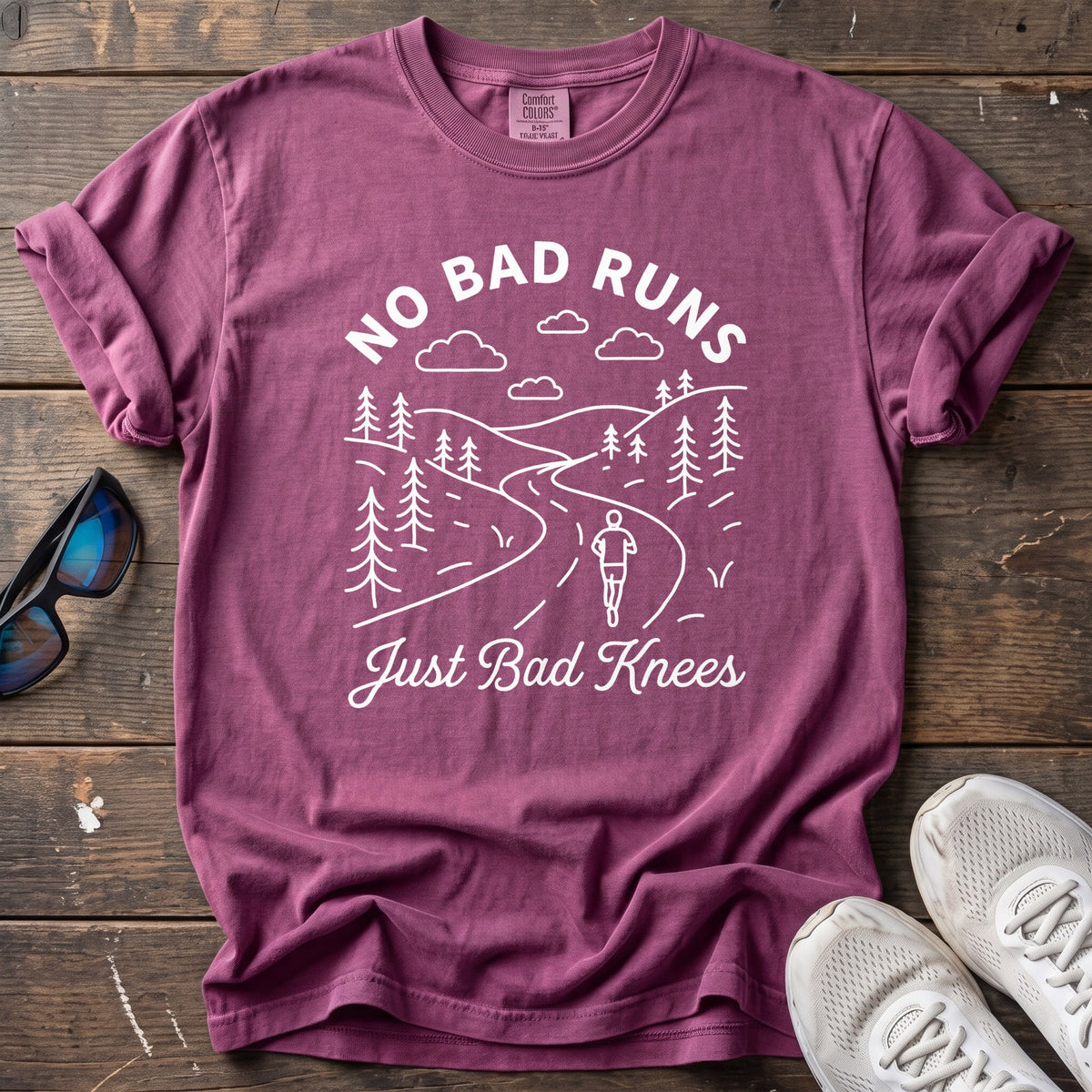 Bad Knees Tee — Berry