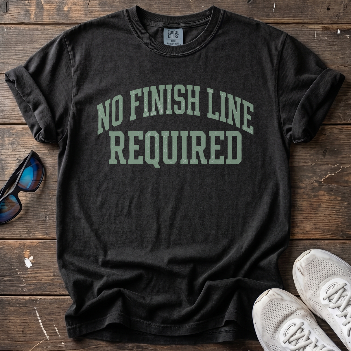 No Finish Line Required Tee — Black