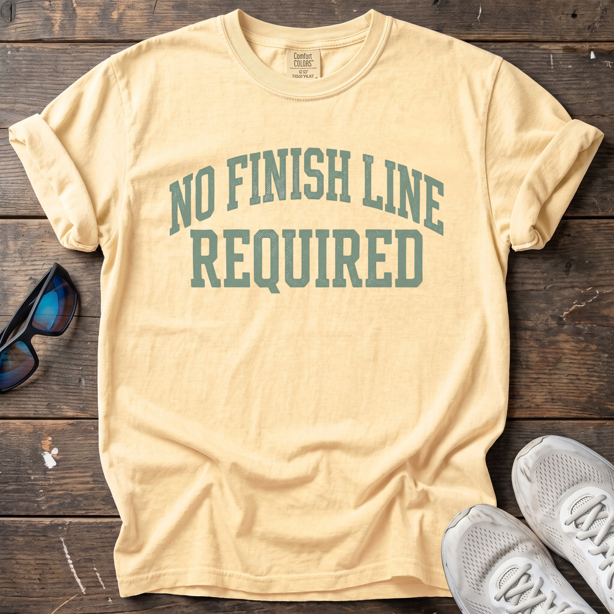 No Finish Line Required Tee — Butter