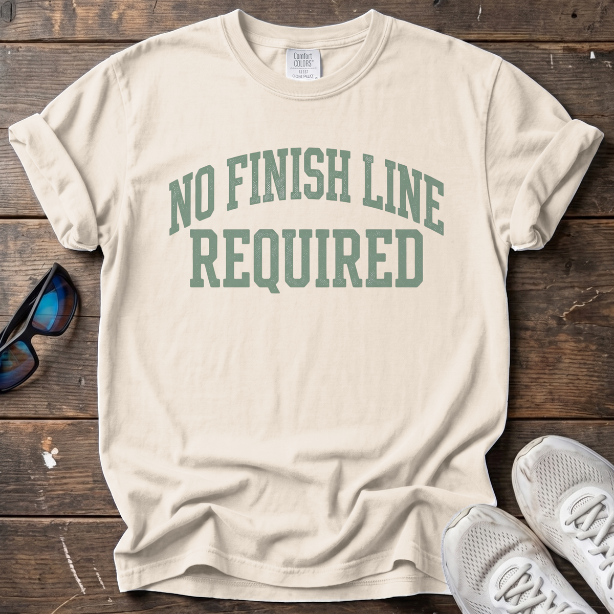 No Finish Line Required Tee — Ivory