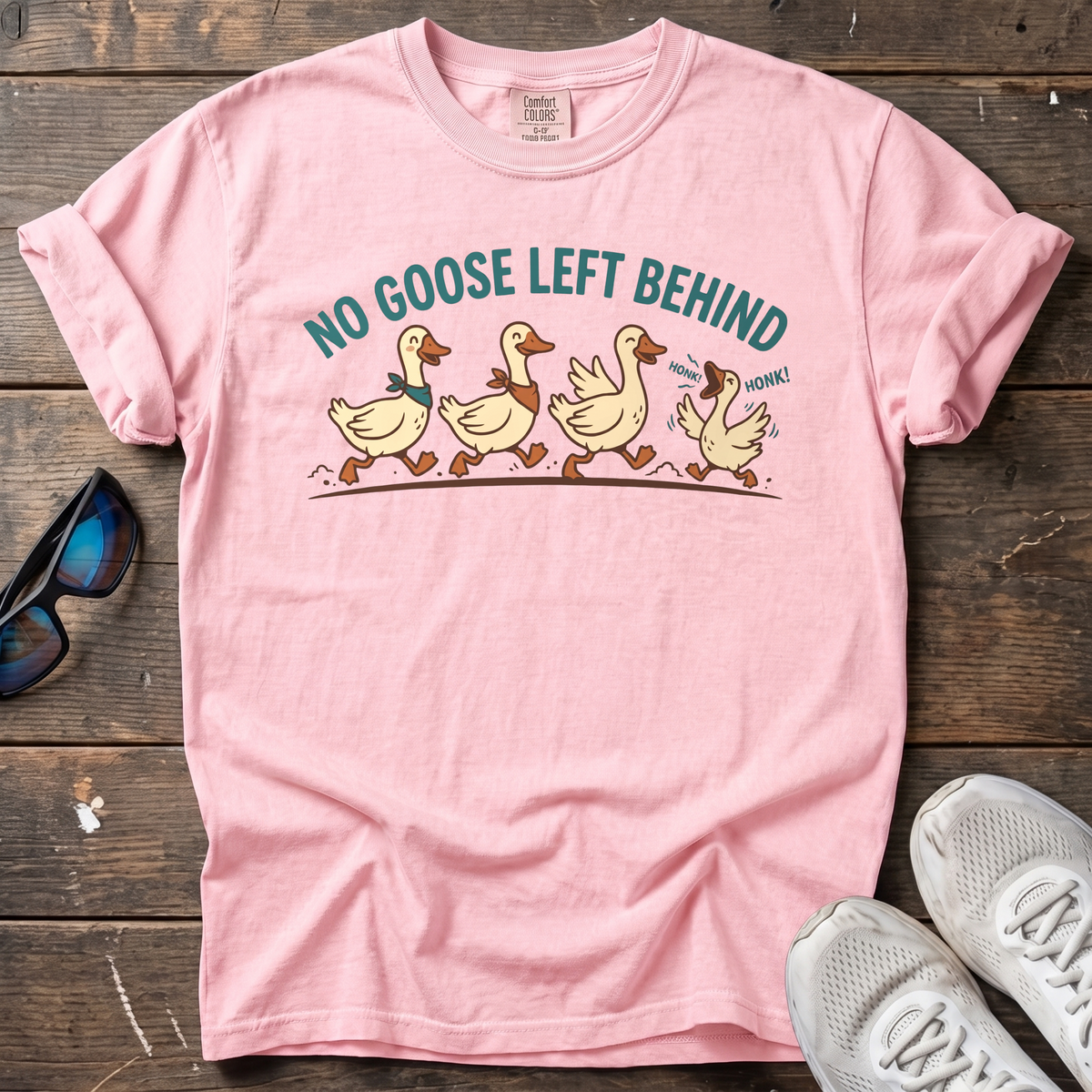 No Goose Left Behind Tee — Blossom
