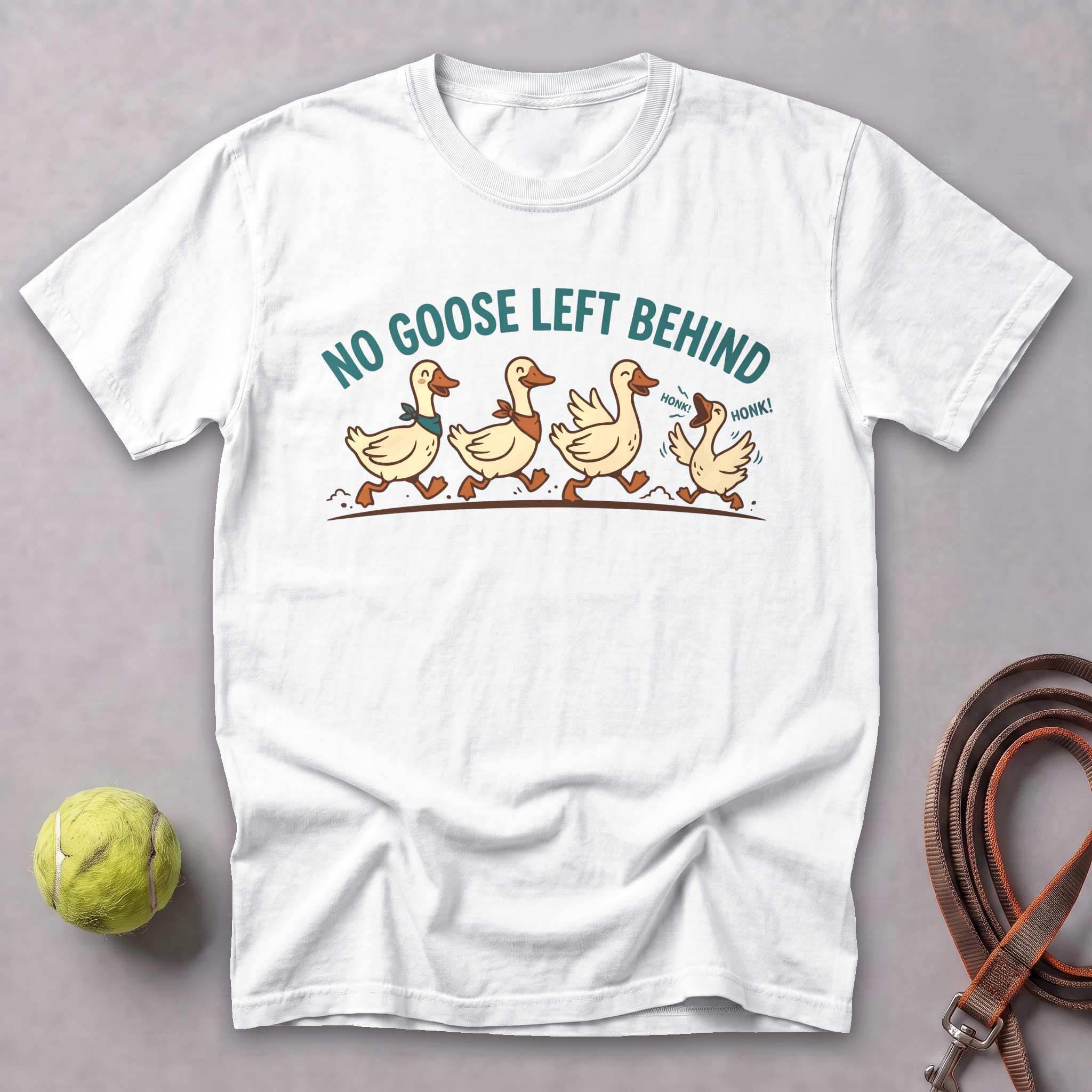 No Goose Left Behind Tee — White