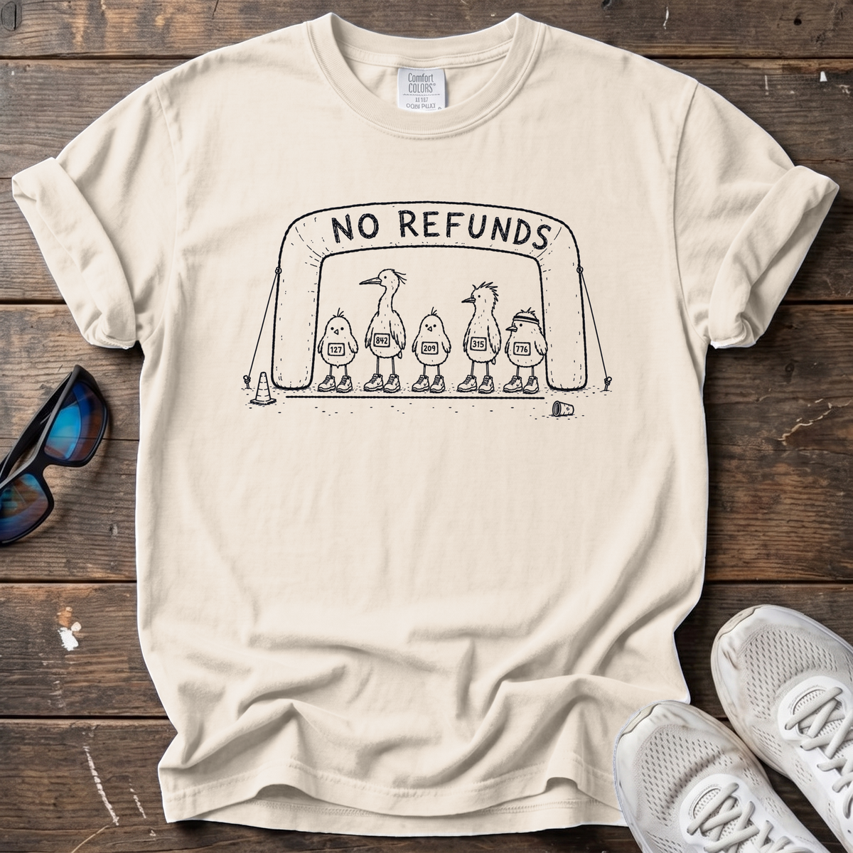 No Refunds Tee — Ivory