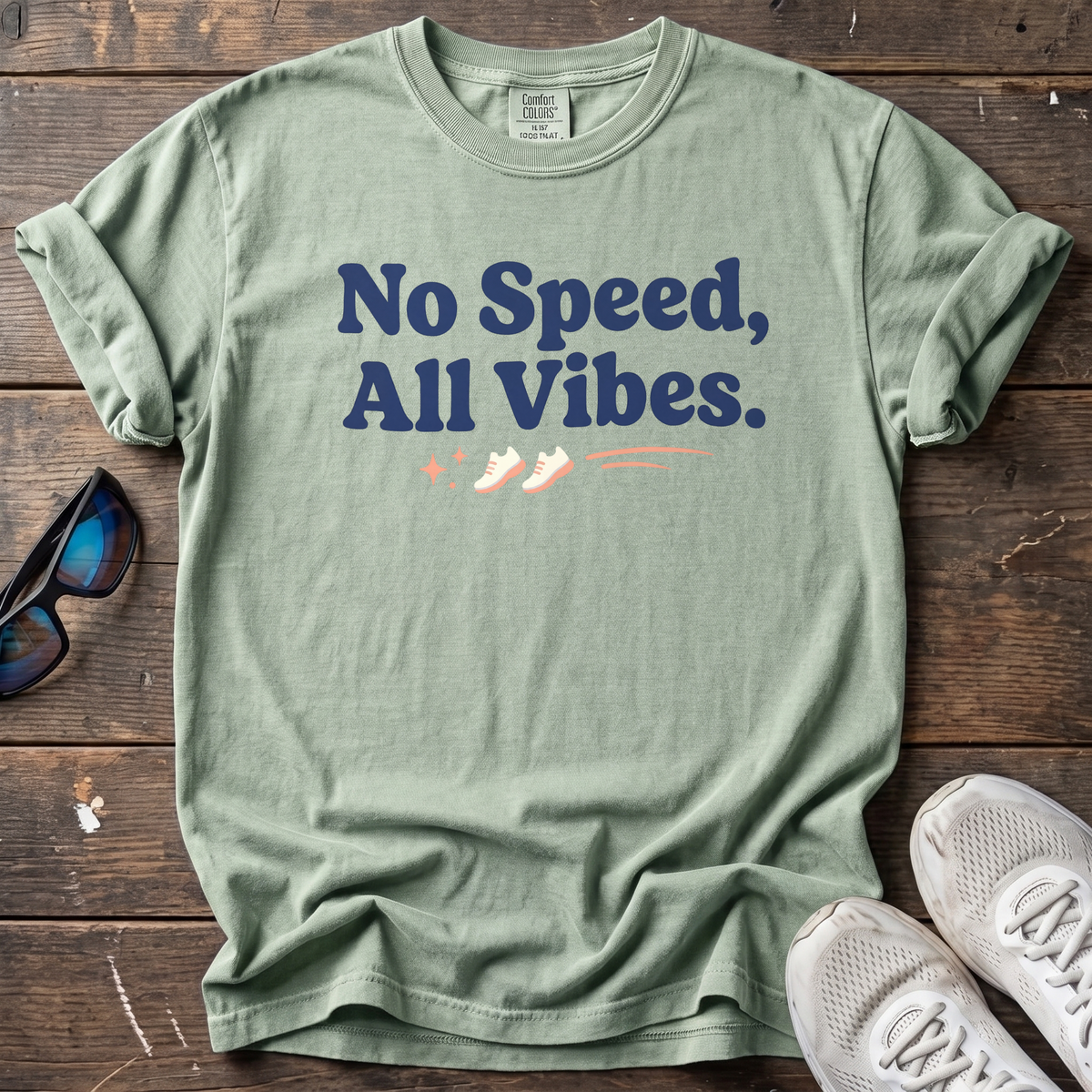 No Speed, All Vibes Tee — Bay