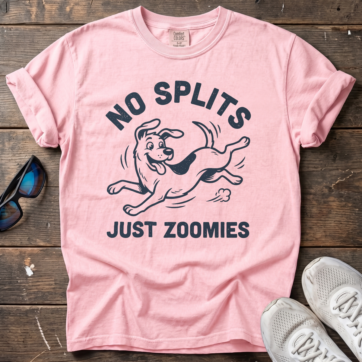 No Splits, Just Zoomies Tee — Blossom