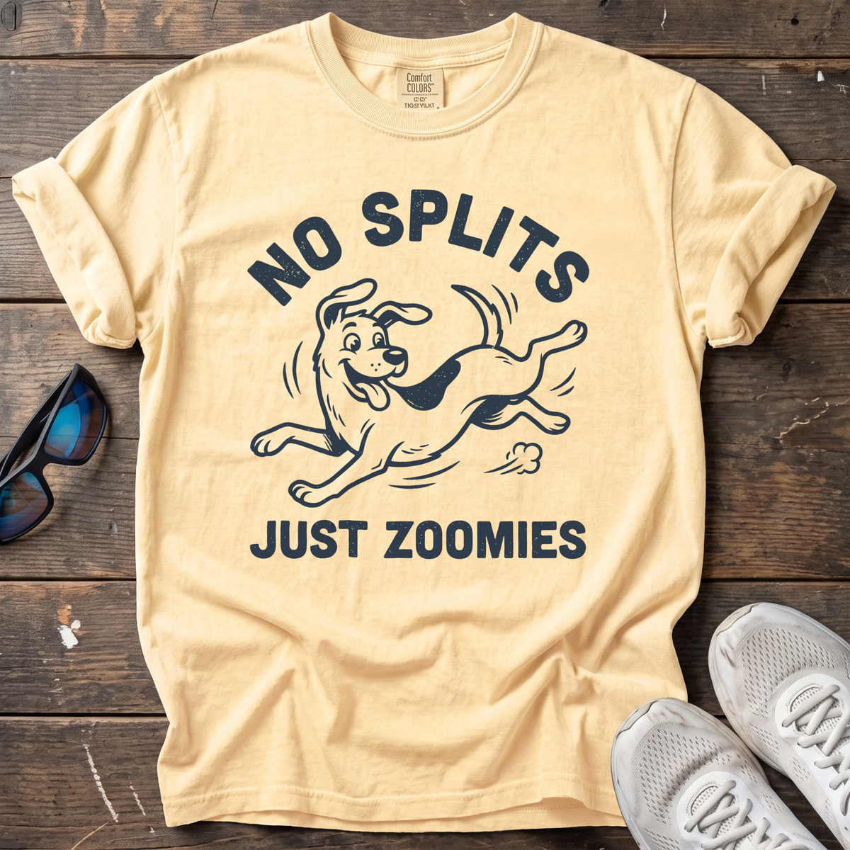 No Splits, Just Zoomies Tee — Butter