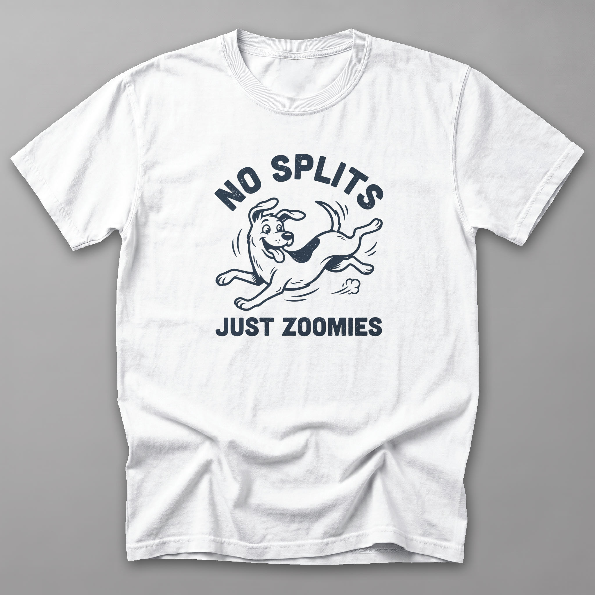 No Splits, Just Zoomies Tee — White