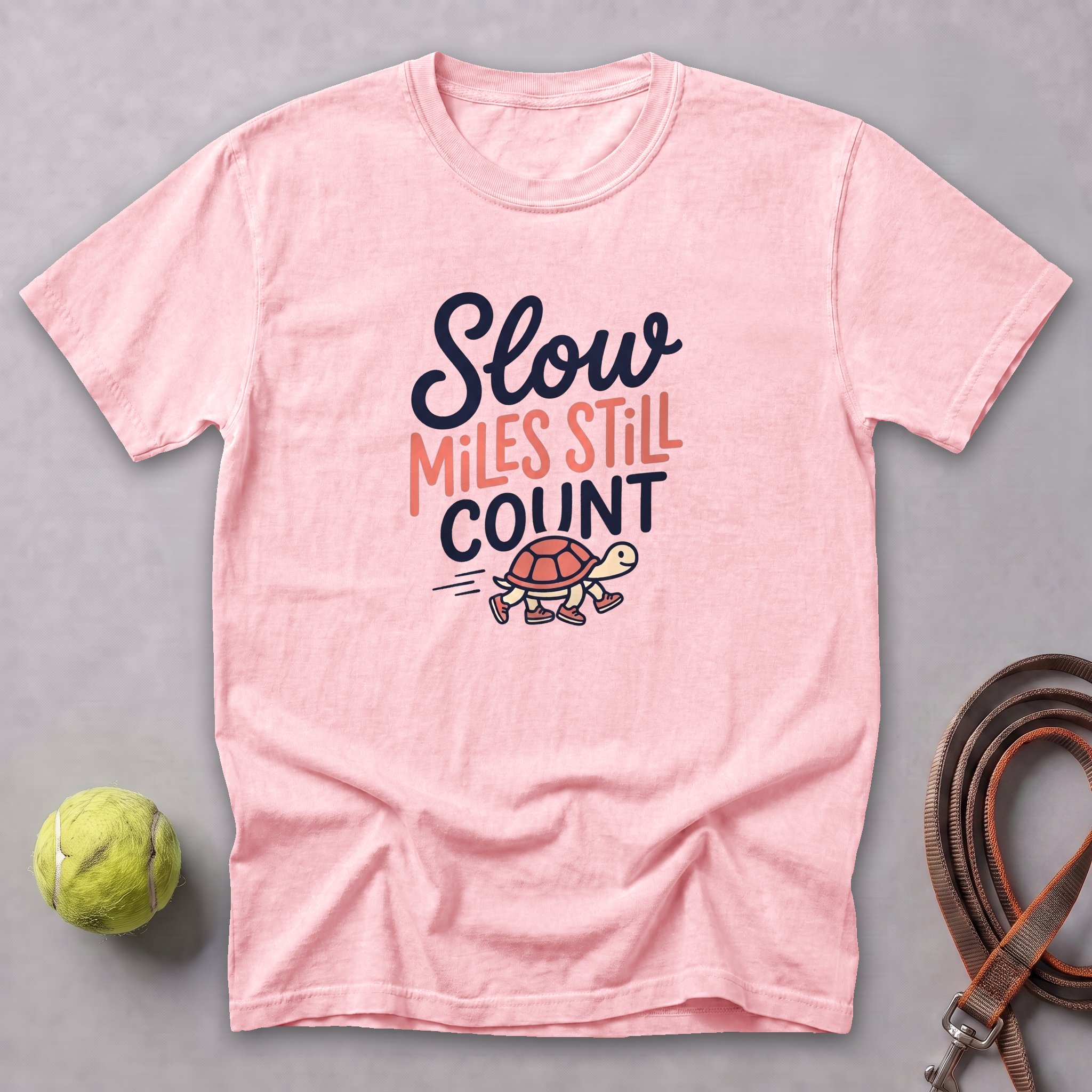 Slow Miles Count Tee — Blossom