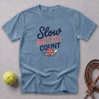 Slow Miles Count Tee — Blue Jean