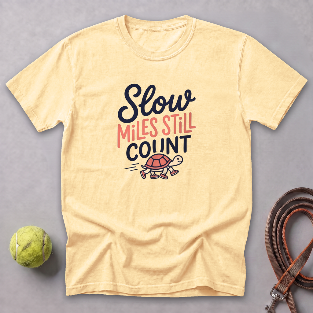 Slow Miles Count Tee — Butter