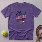 Slow Miles Count Tee — Grape
