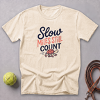 Slow Miles Count Tee — Ivory
