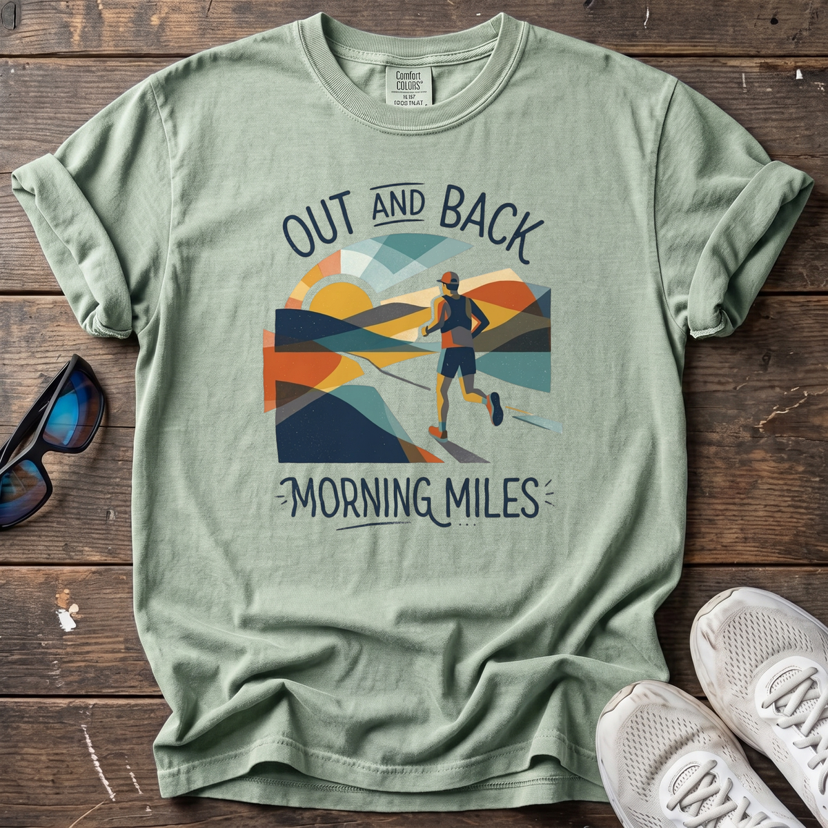 Out & Back Morning Miles Tee — Bay