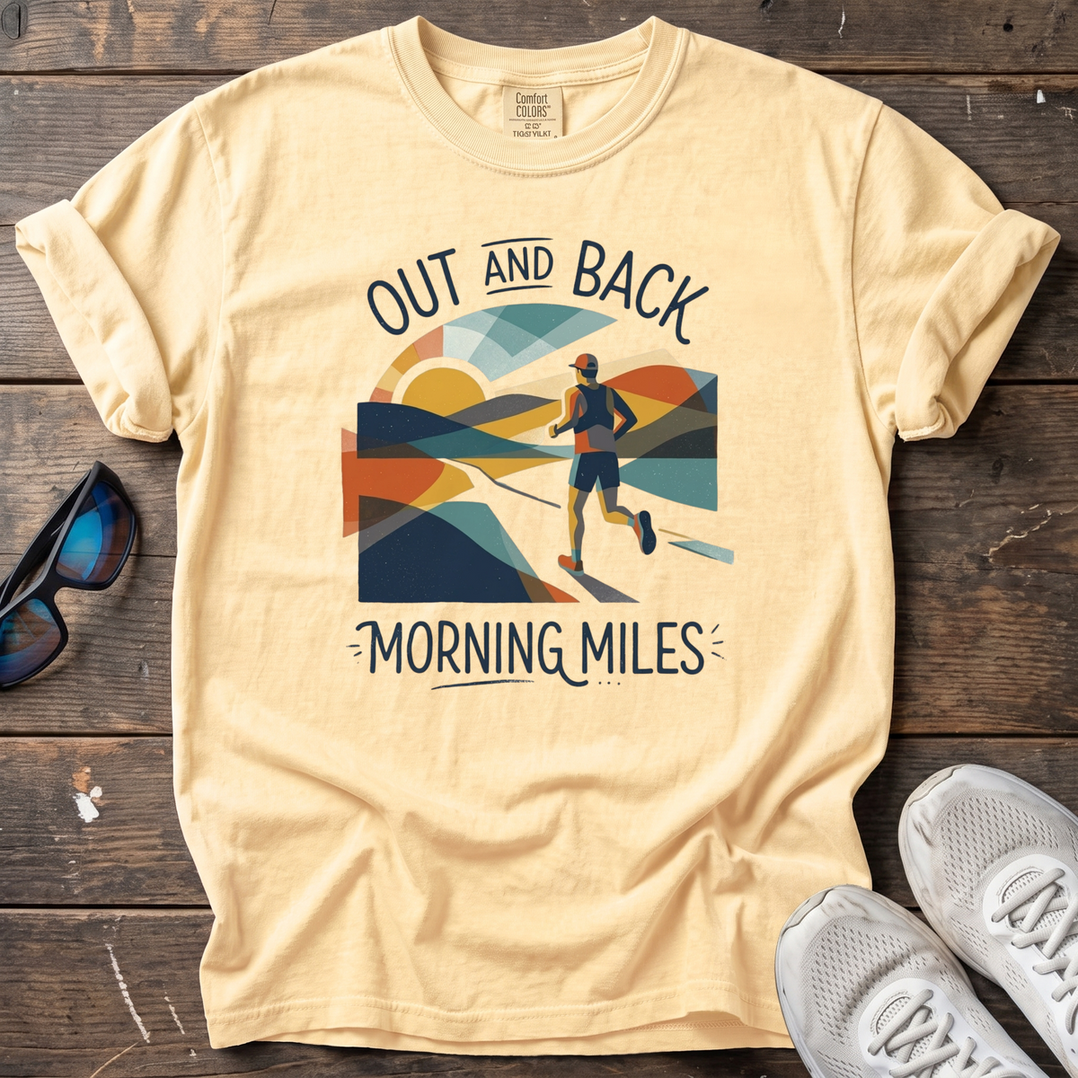 Out & Back Morning Miles Tee — Butter
