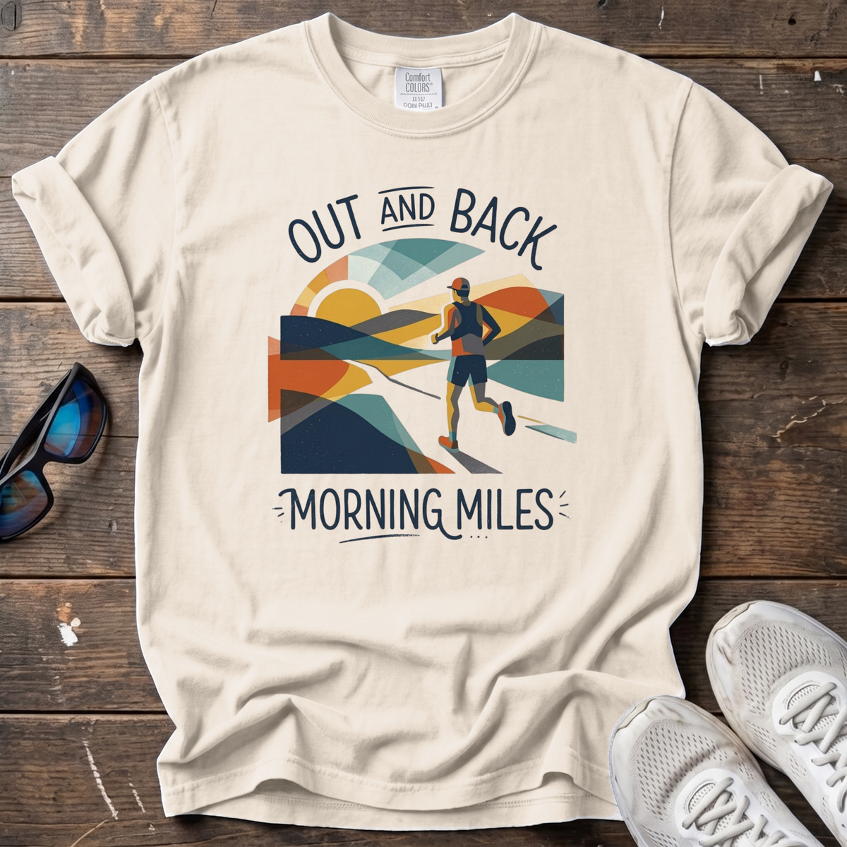 Out & Back Morning Miles Tee — Ivory