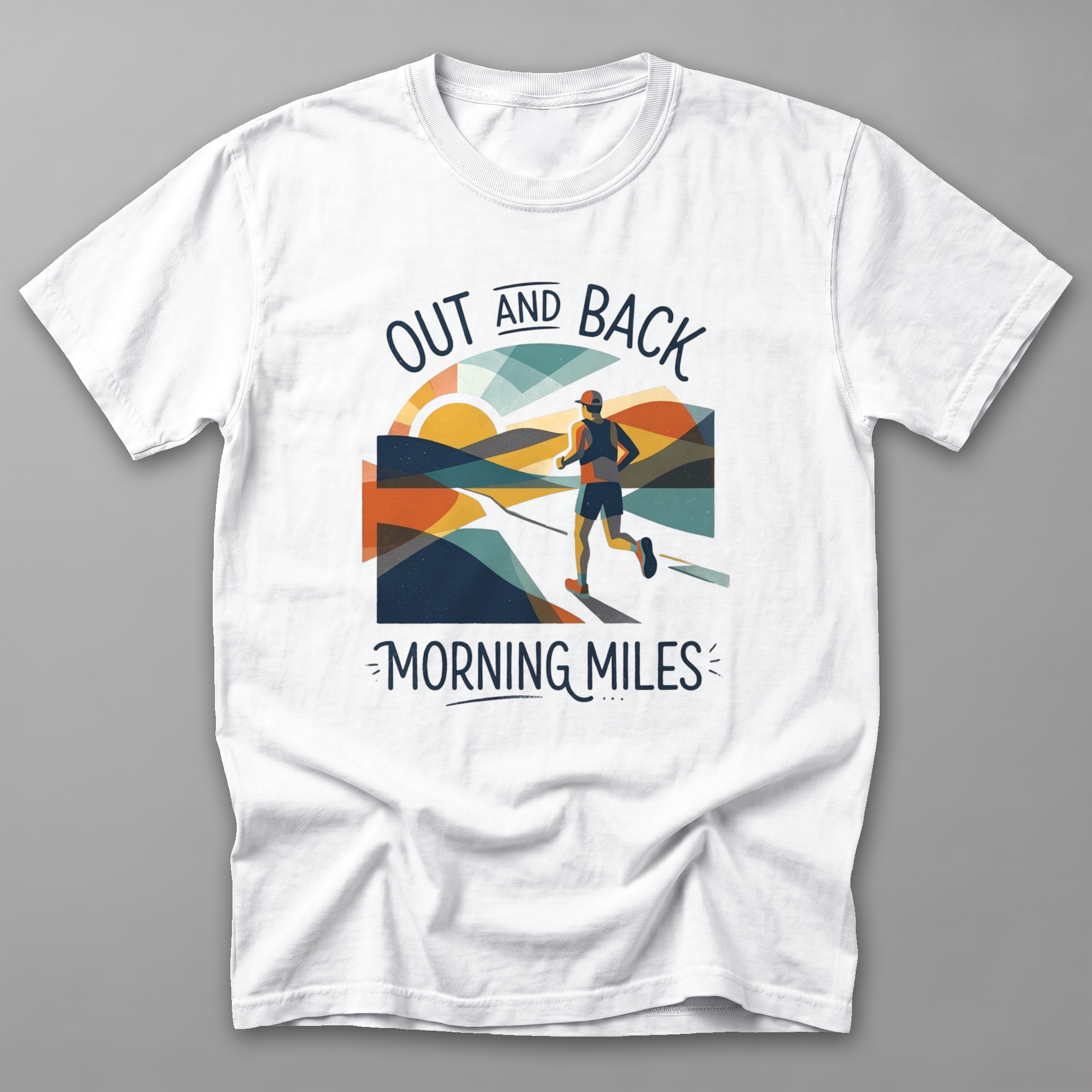Out & Back Morning Miles Tee — White