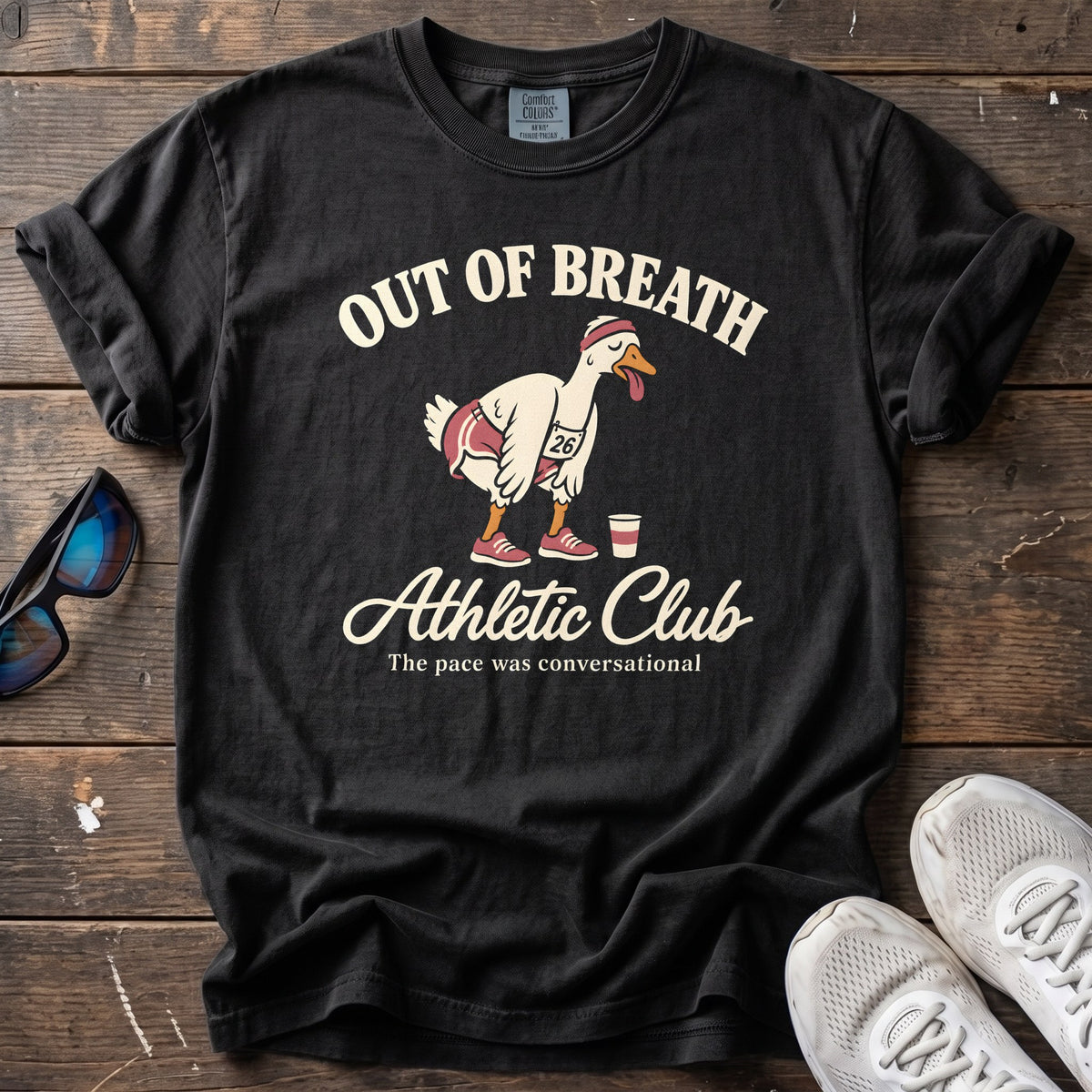 Out of Breath Athletic Club Tee — Black