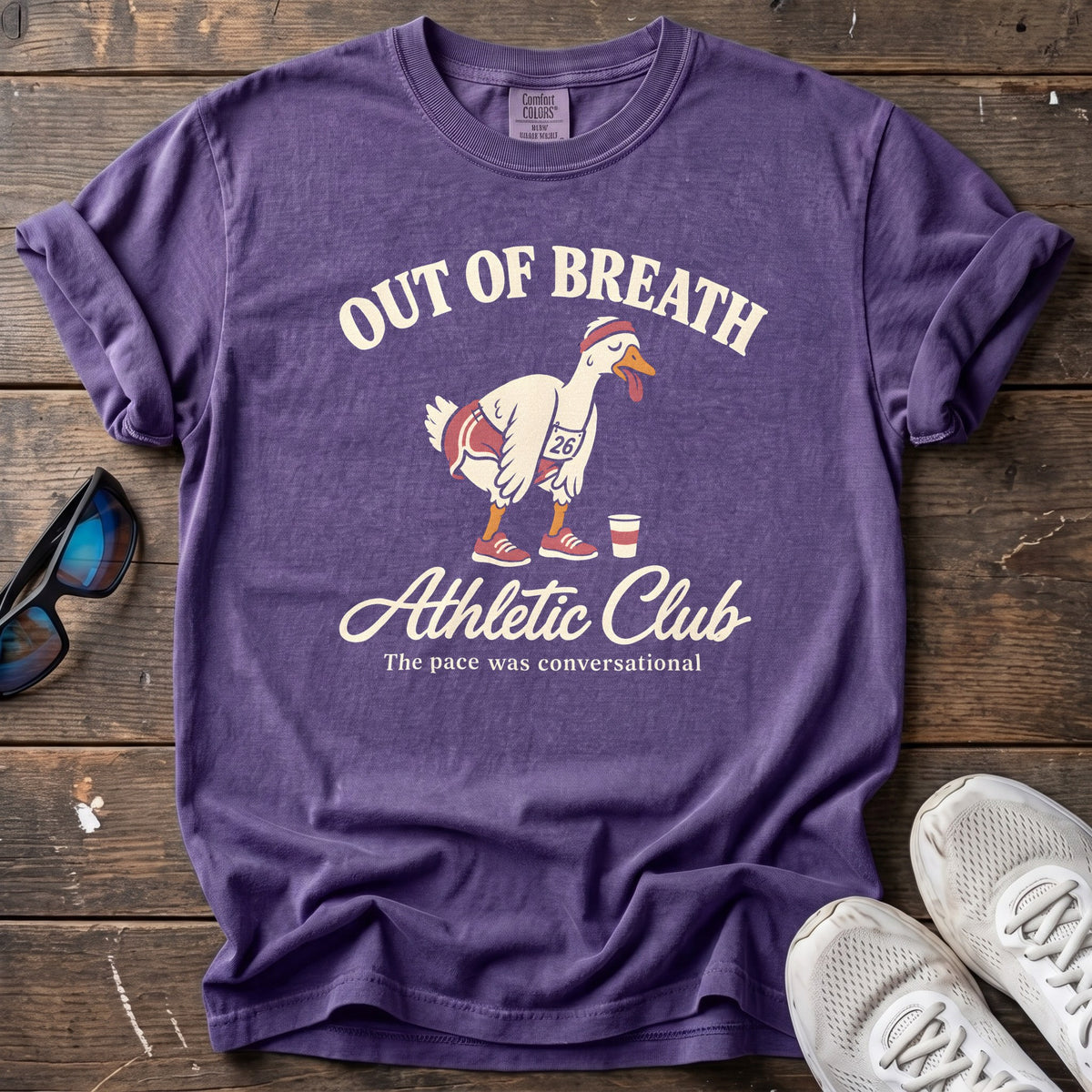 Out of Breath Athletic Club Tee — Grape