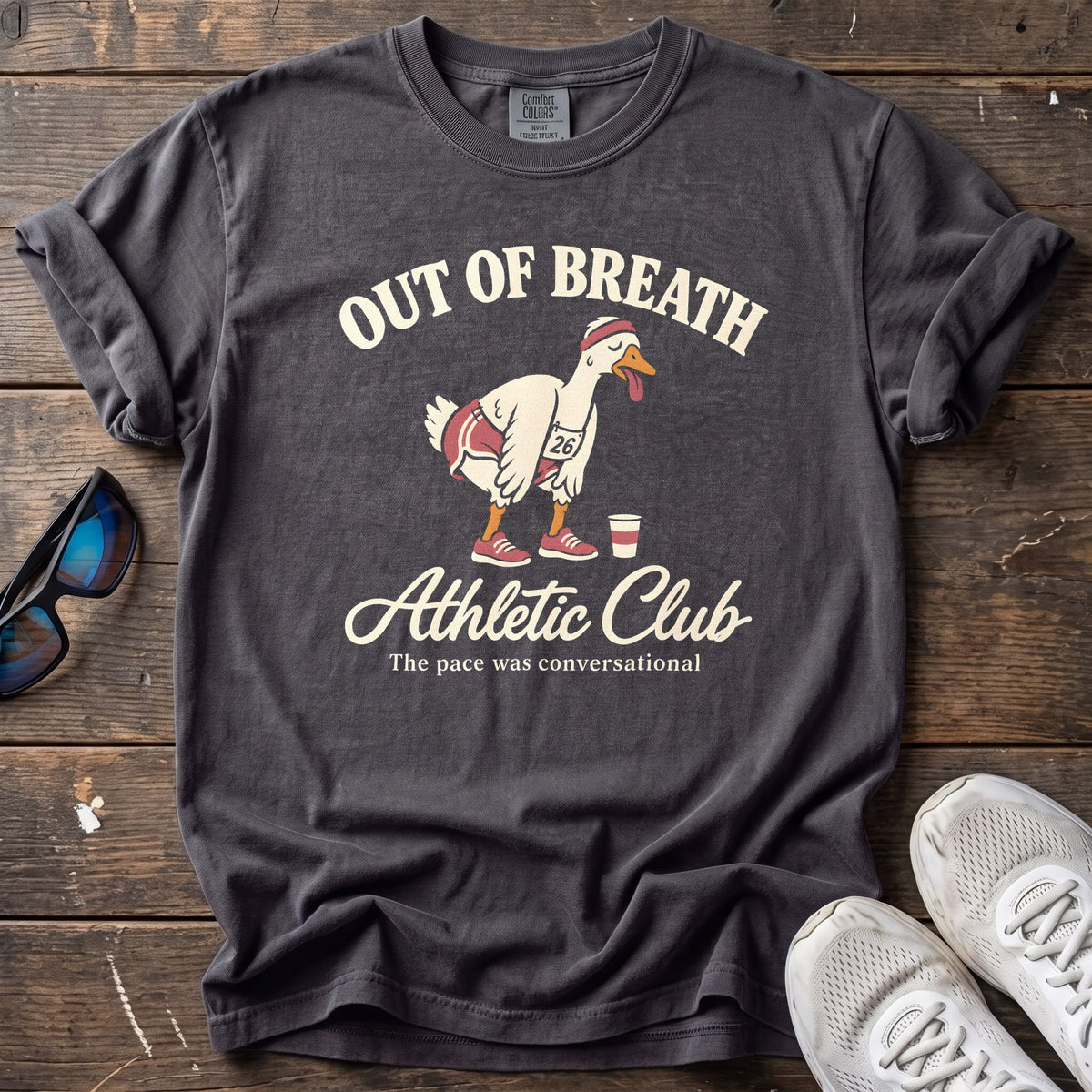 Out of Breath Athletic Club Tee — Graphite
