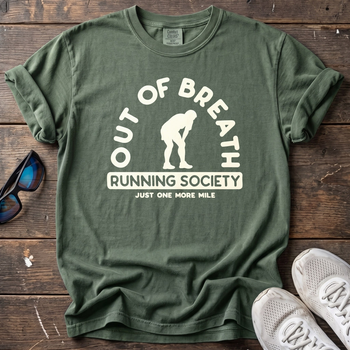 Out of Breath Society Tee — Moss