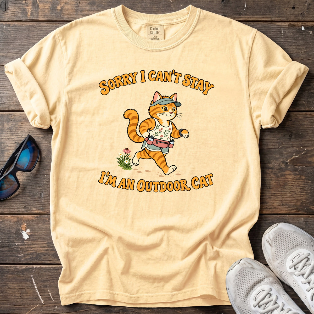 Outdoor Cat Tee — Butter