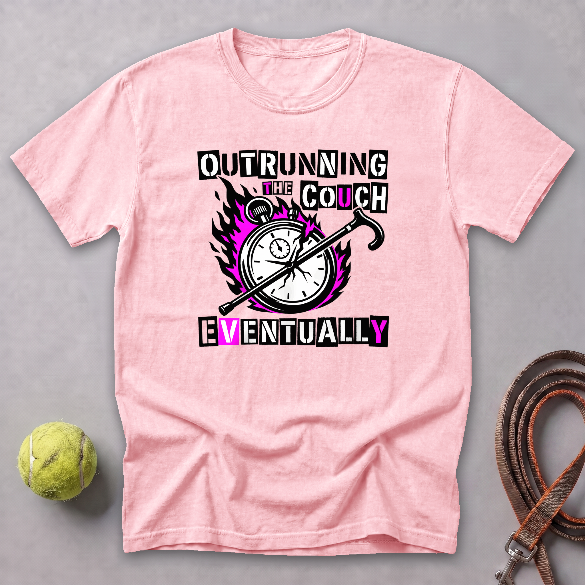 Outrunning the Couch Tee — Blossom