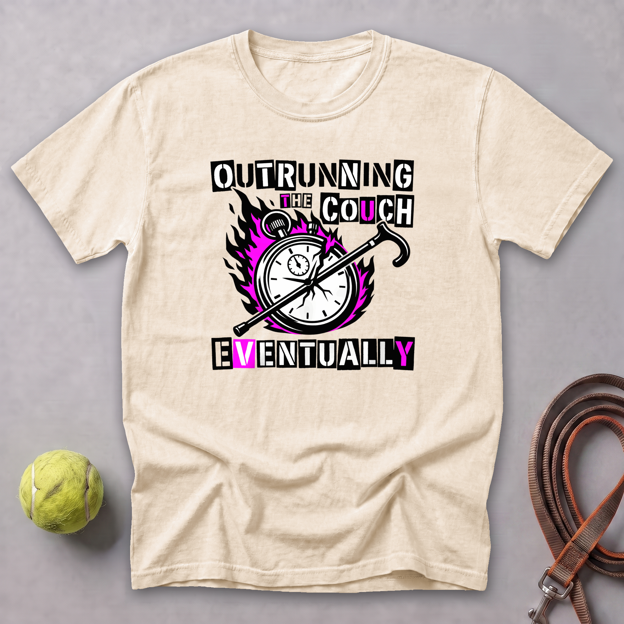Outrunning the Couch Tee — Ivory