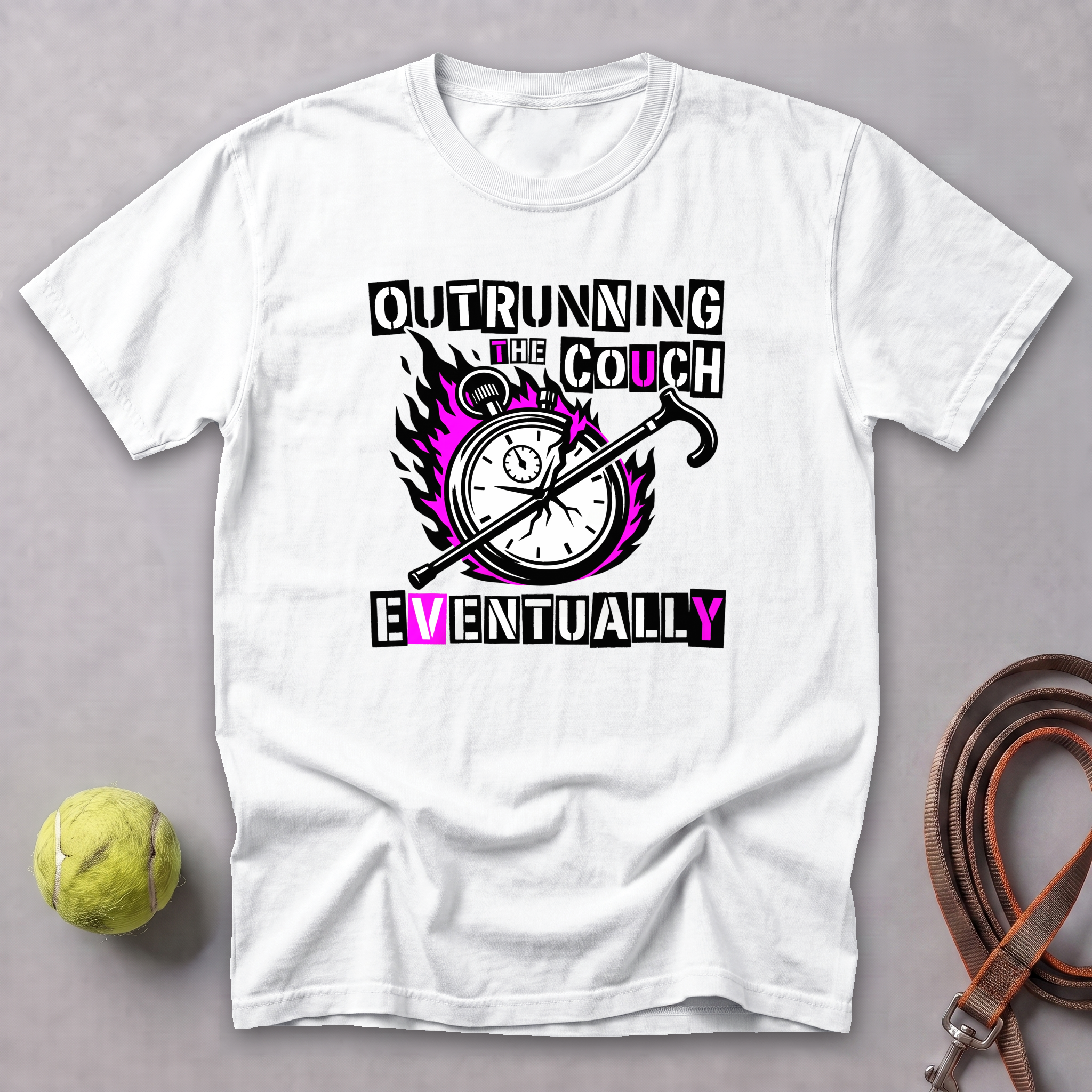 Outrunning the Couch Tee — White
