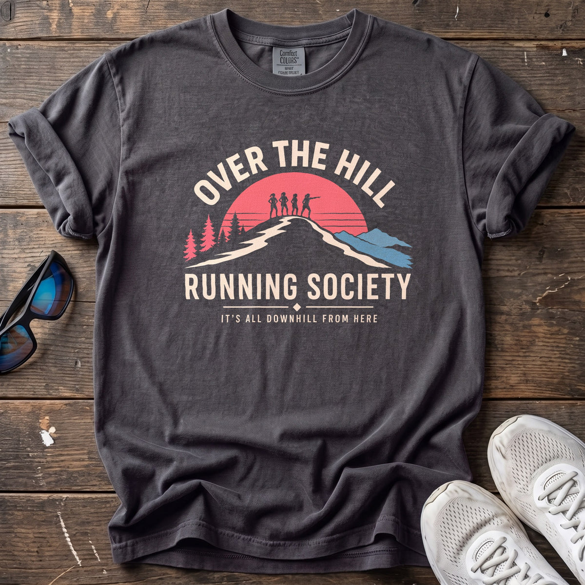Over the Hill Running Tee — Graphite