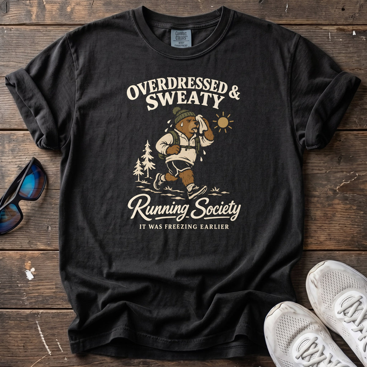 Overdressed & Sweaty Tee — Black