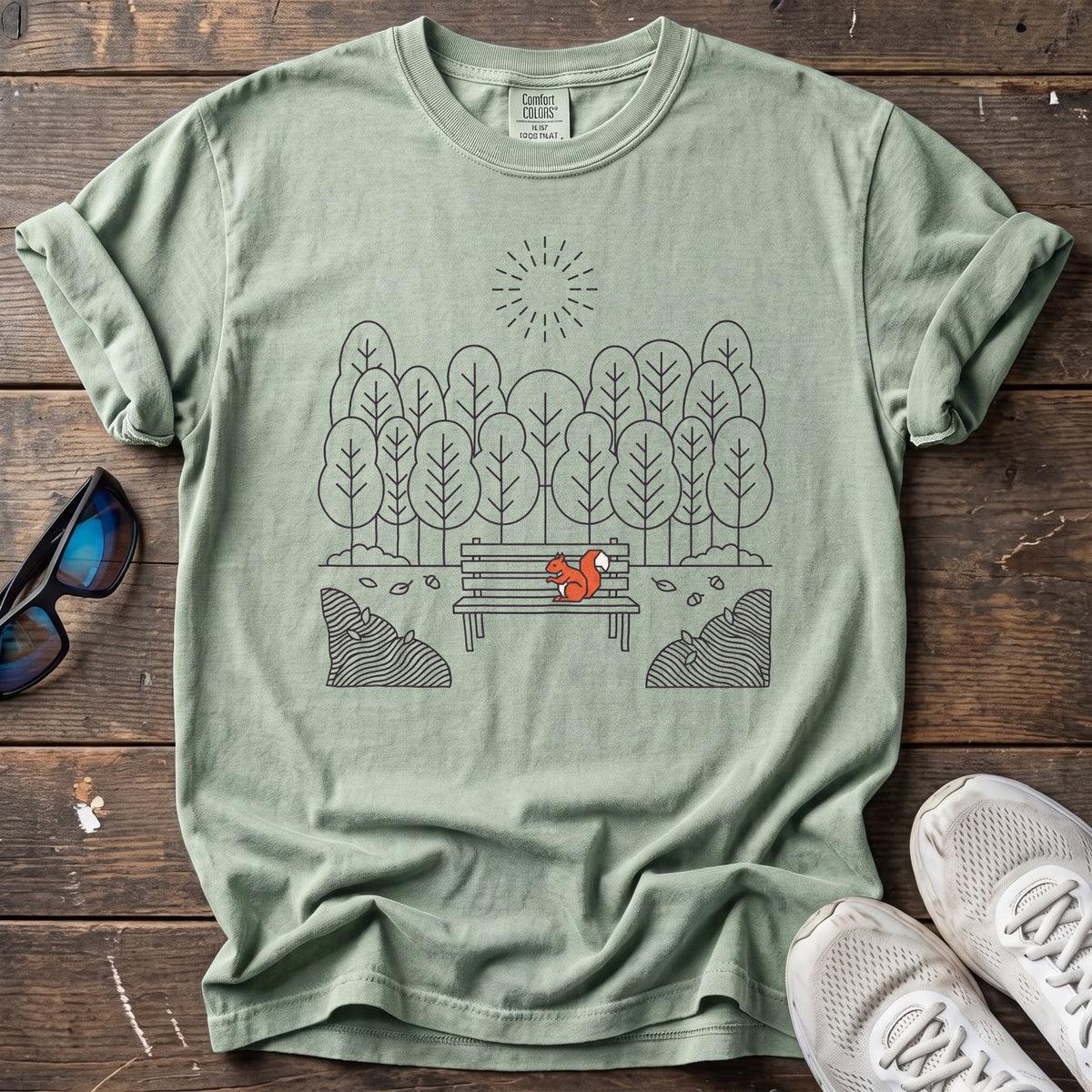 Park Sunrise Tee — Bay