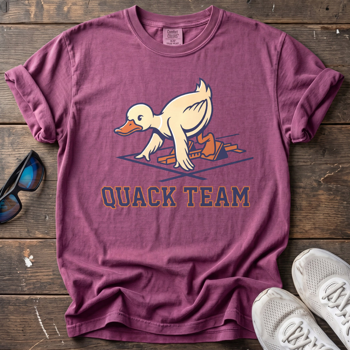 Quack Team Tee — Berry