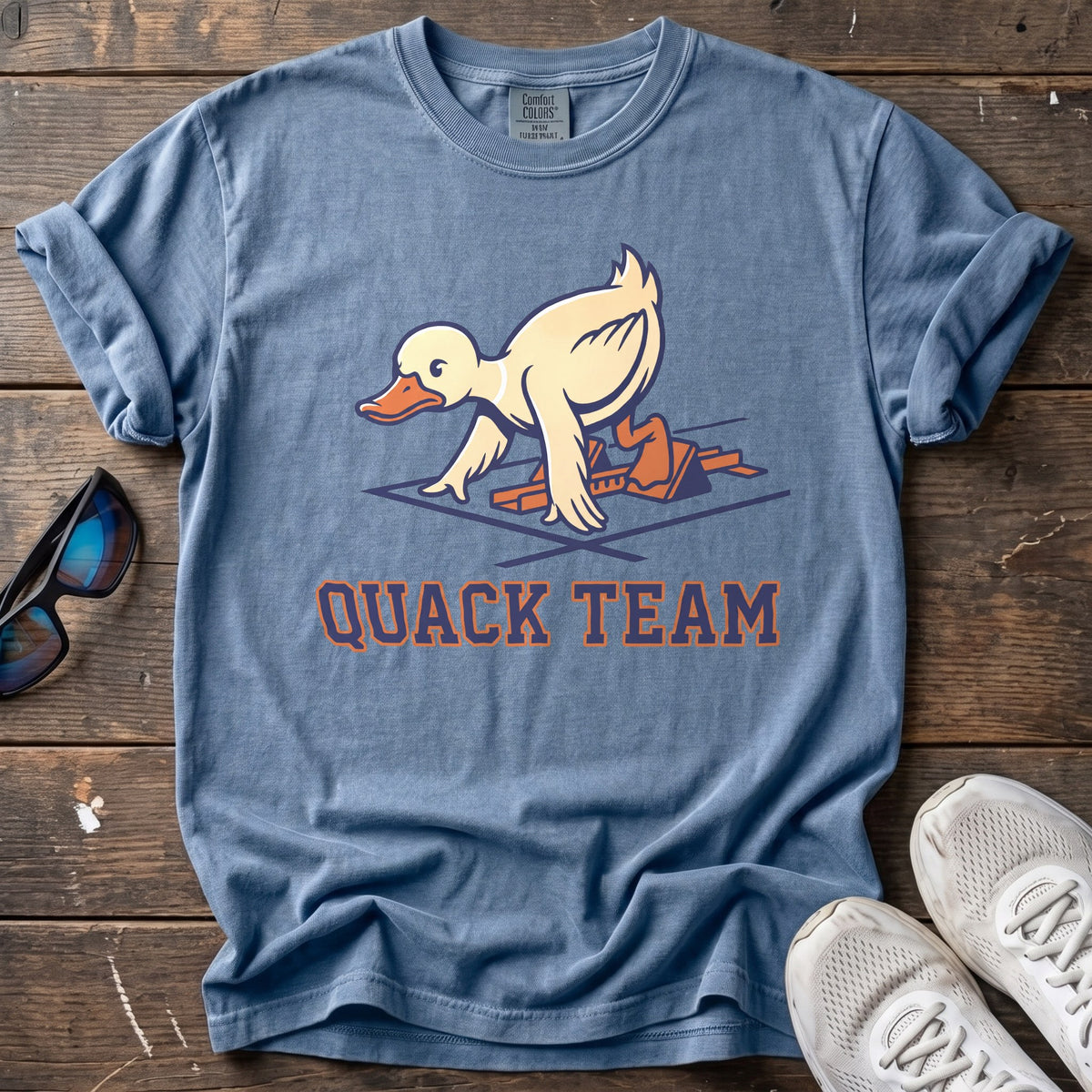 Quack Team Tee — Blue Jean
